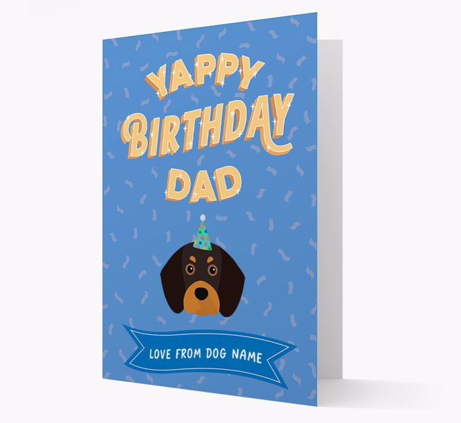 Yappy Birthday Dad : Personalized {breedCommonName} Card